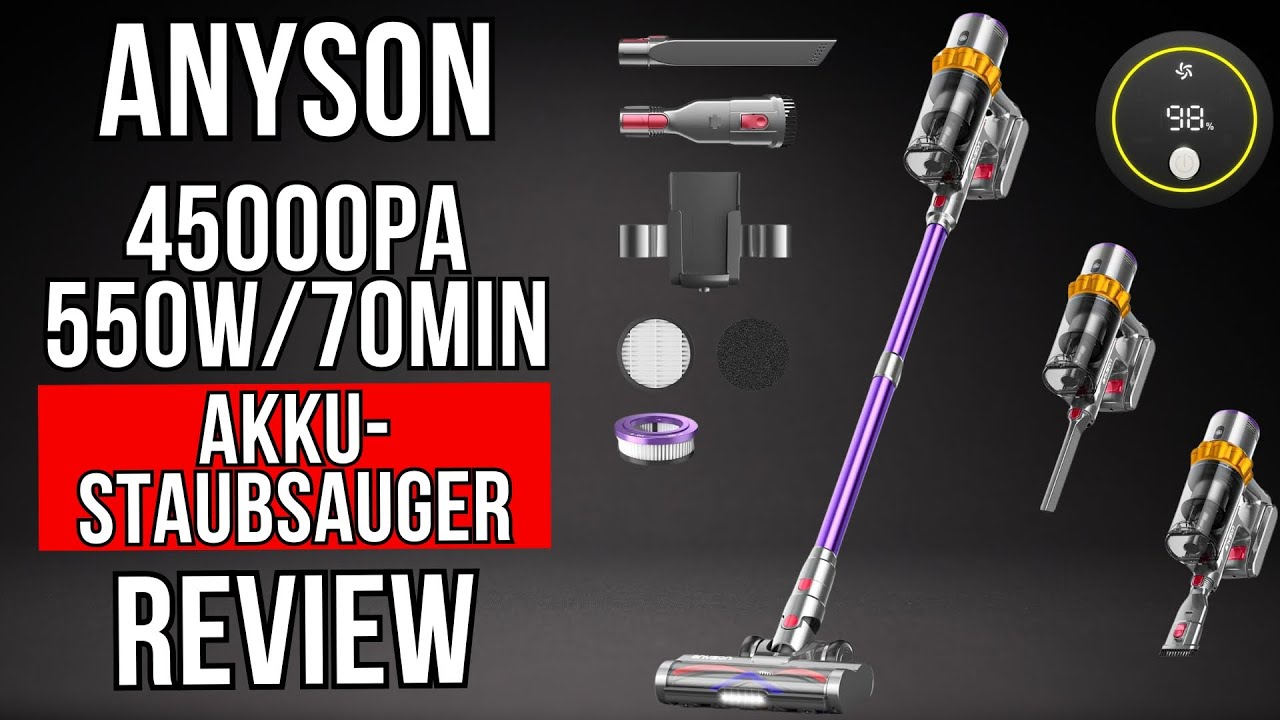 Anyson Stars 5 Akku-Staubsauger - Tierhaare, Teppiche & Co - YouTube