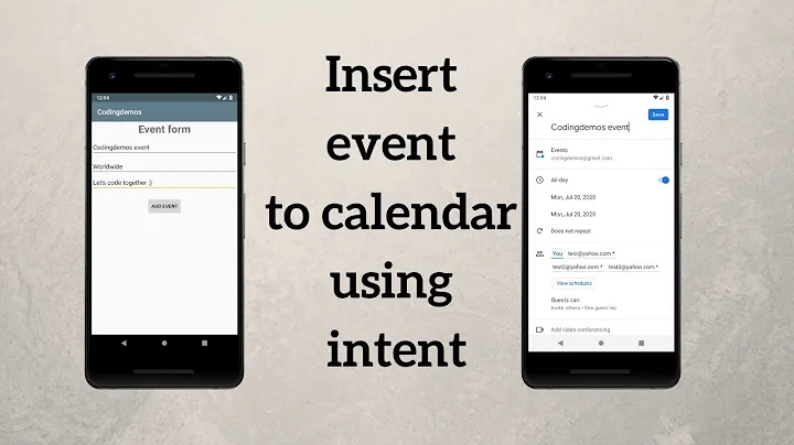 How to Insert an Event to Calendar Using Android Intent