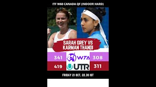 ITF $60K Saguenay: Karman Thandi vs Sarah Beth Grey - HLs