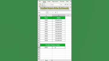 Predict Future Sales in Seconds with Excel : FORECAST Function!