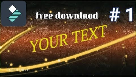 Wondershare Filmora Intro Template 1 - Gold Particle Logo Reveal + Free Download