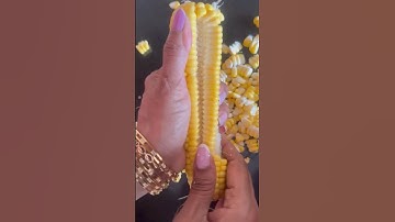 Simple trick to remove corn 🌽 kernels #shorts #food