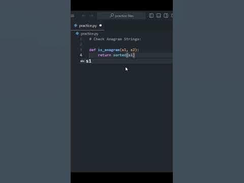 Check anagrams String | #python #pythonprogramming#coding#learnpython # ...