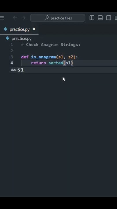 Check anagrams String | #python #pythonprogramming#coding#learnpython # ...