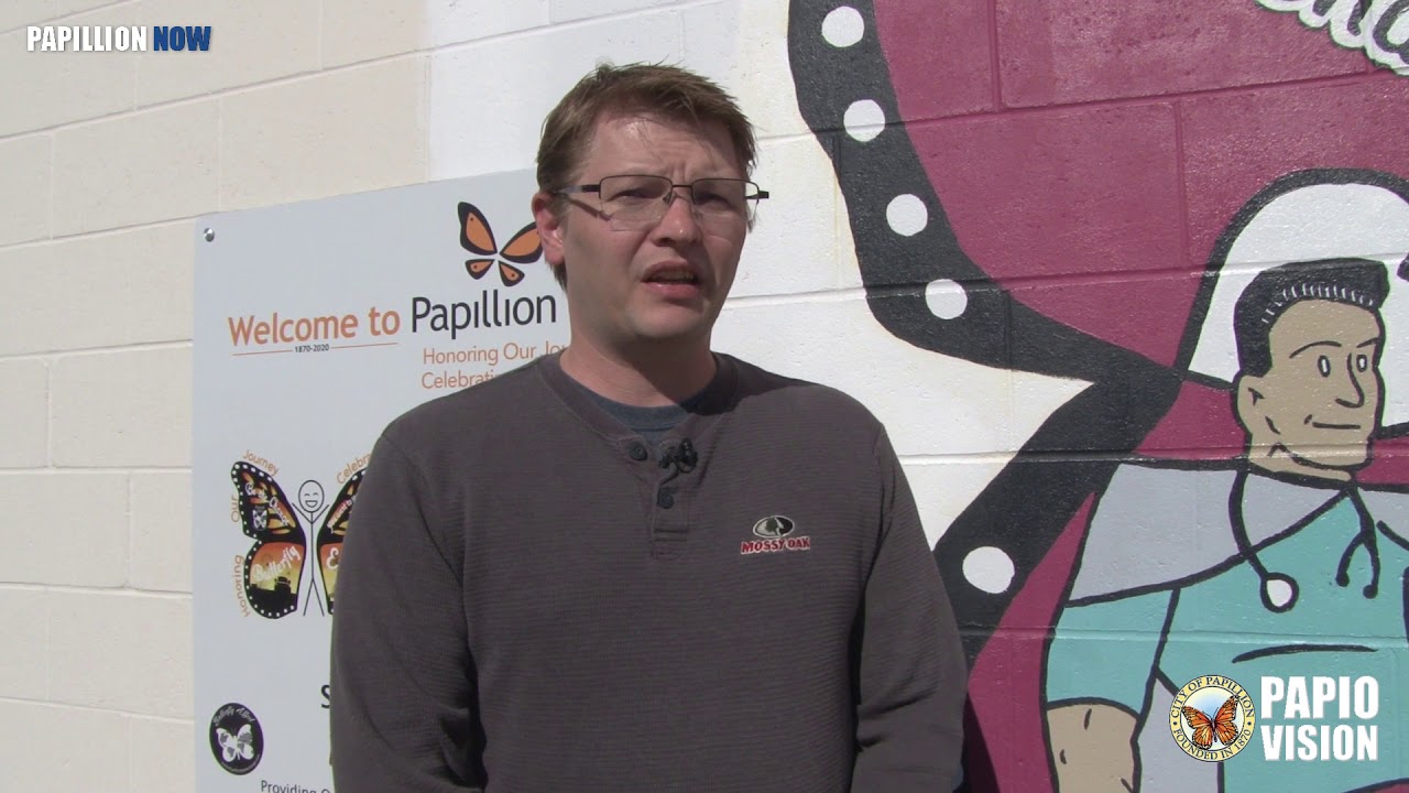 Papillion Now - Papillion 150 - Butterfly Wings Mural