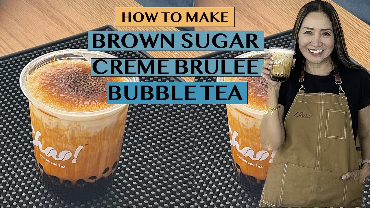 EASY ICED BROWN SUGAR  VANILLA CREME BRULEE BUBBLE TEA