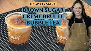 EASY ICED BROWN SUGAR  VANILLA CREME BRULEE BUBBLE TEA screenshot 5