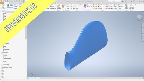 WW-109 Fighter Plane - Part 5 - Tail / Rudder - Inventor 2021 Training - Surfaces