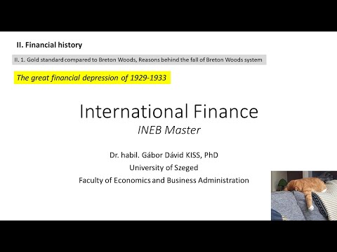 The great financial depression of 1929-1933 (International Finance, II. Financial history)