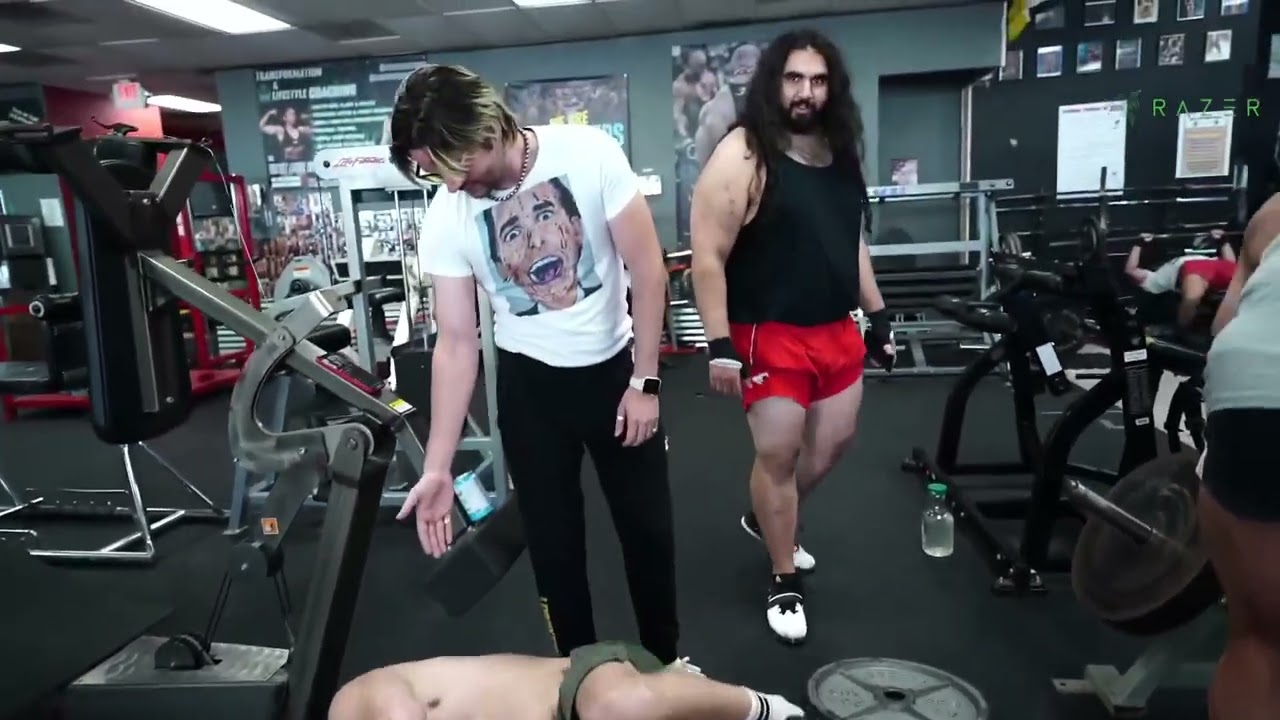 Mizkif struggles with legs, and starts squeaking.