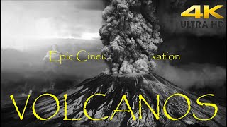 Volcanoes in 4K - Beautiful volcanic landscapes with Calming Music - Epic Cinematic Relaxation