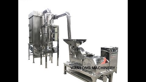 Food powder pin mill with pulse dust collector cyclone making grinder grinding pulverizer machine