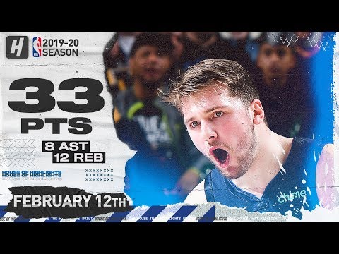 Luka Doncic 33 Pts 8 Ast 12 Reb Full Highlights | Kings vs Mavericks | February 12, 2020