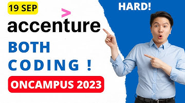 19 Sep : Accenture On campus latest coding questions | Accenture Assessment test 2023
