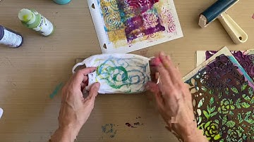 Gel Printing on Fabric Face Masks–Tutorial Tidbits