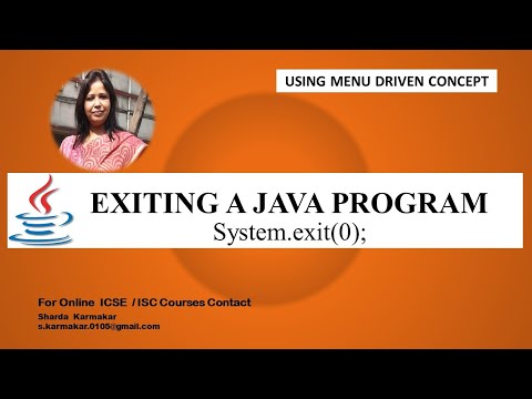 EXITING A JAVA PROGRAM IN A #MenuDrivenProgram #Shardakarmakar #E-SHIKSHA