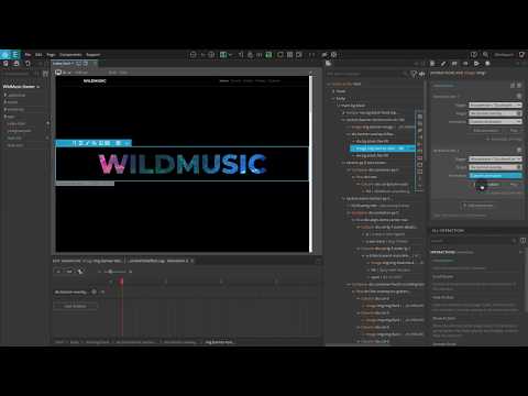 2. Header Cutout Reveal - WildMusic Pinegrow Interactions Tutorial