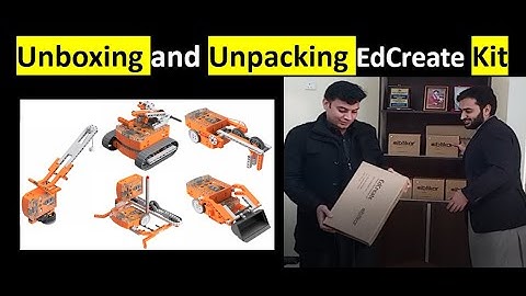 Unboxing the Edcreate kit for edison robots.