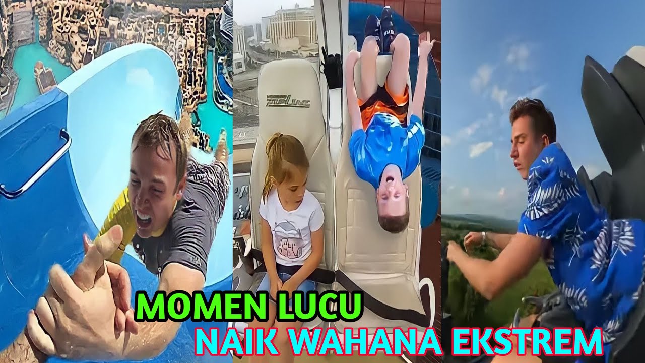 Mau Ketawa Takut Dosa - Ekspresi Kocak!! Momen Lucu Saat Naik Wahana Extreme | funny Video