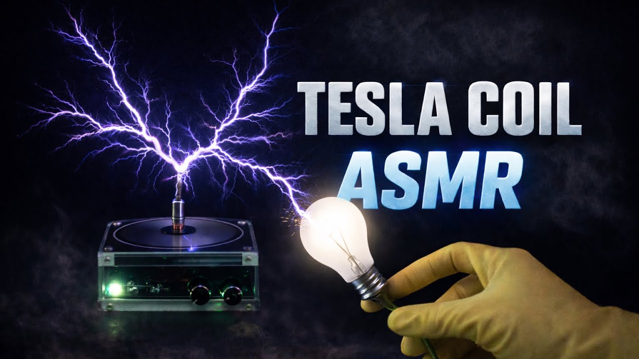 Tesla Coil ⚡️ ASMR Experiments - Compilation With Sounds (No Talking, 8 Minutes) 
