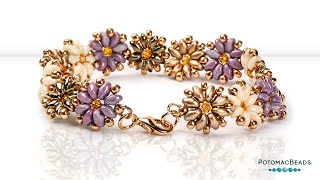 Zinnia Garland SuperDuo Bracelet Tutorial - DIY Jewelry Making