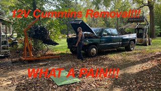 1996 Dodge 12v Cummins Dually Engine Removal