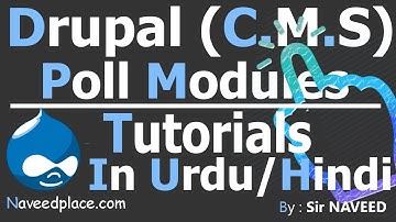 Drupal CMS |  PollModule - Tutorials In Urdu/Hindi
