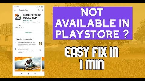 Battleground Mobile India Not Showing in Play Store | FIX in 1 min | Not available in playstore BGMI