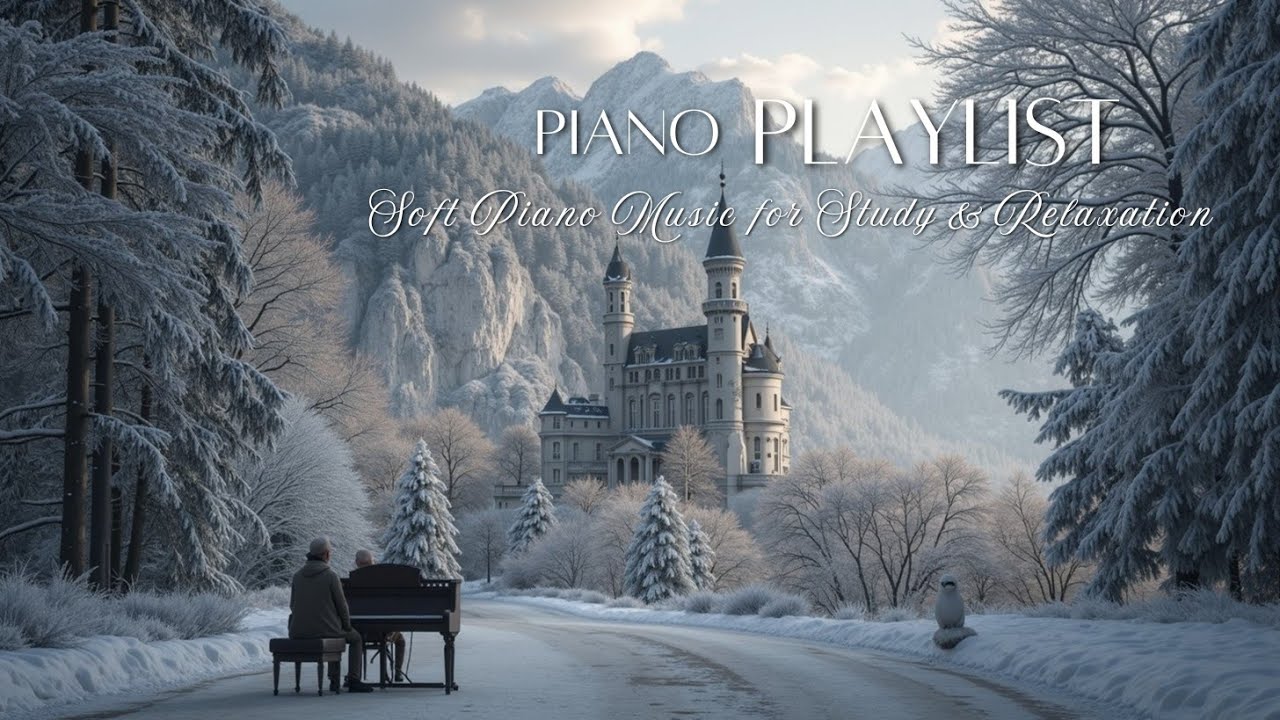Спокойная фортепианная инструментальная музыка для зимнего фокуса ~ Нежная музыка для учебы и отдыха