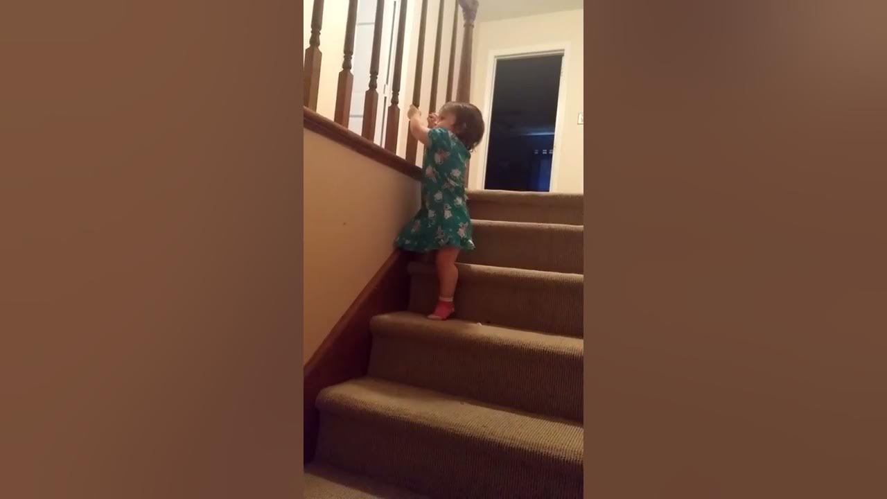 Baby falls down stairs!
