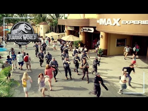Jurassic World: Main Street Attack | Scene (No CGI) | Jurassic World