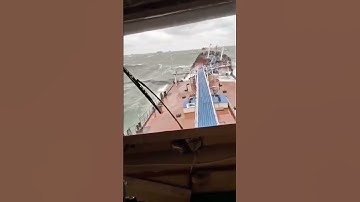 Ship Accident Caught on Camera 🌊⚓#ship #storm #sea #shorts