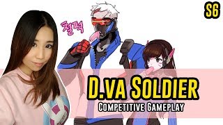 Overwatch - D.Va Soldier Ranked Gameplay on Eichenwalde - Swapping around the team comp