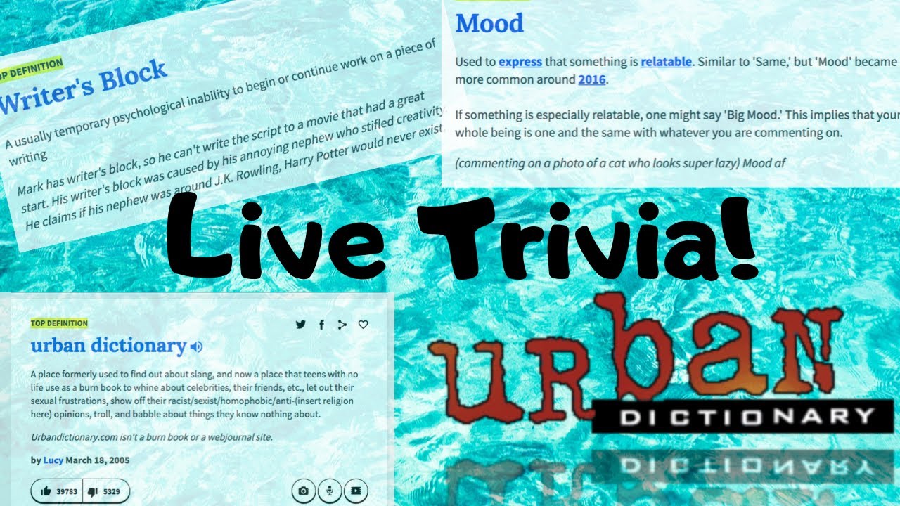 Trivia Time with Jexi | Urban Dictionary trivia crack