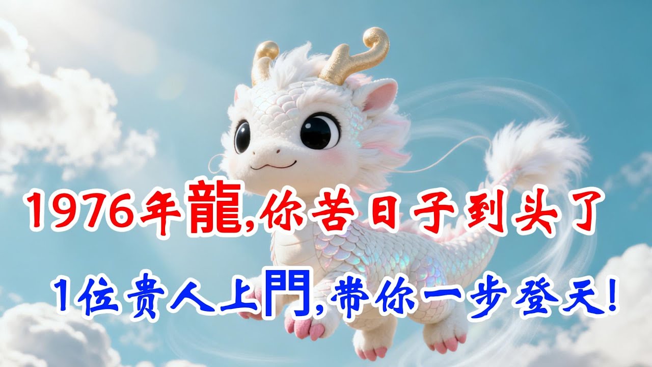 1976年屬龍人，苦了49年！你的『苦日子』到頭了！『1位貴人』上門，帶你脫離苦海，一步登天！