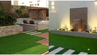 تنسيق حدائق صغيرة صور | تصميم حديقة خارجية | تركيب عشب صناعى | مظلات شلال نوافير السعودية 0533219102