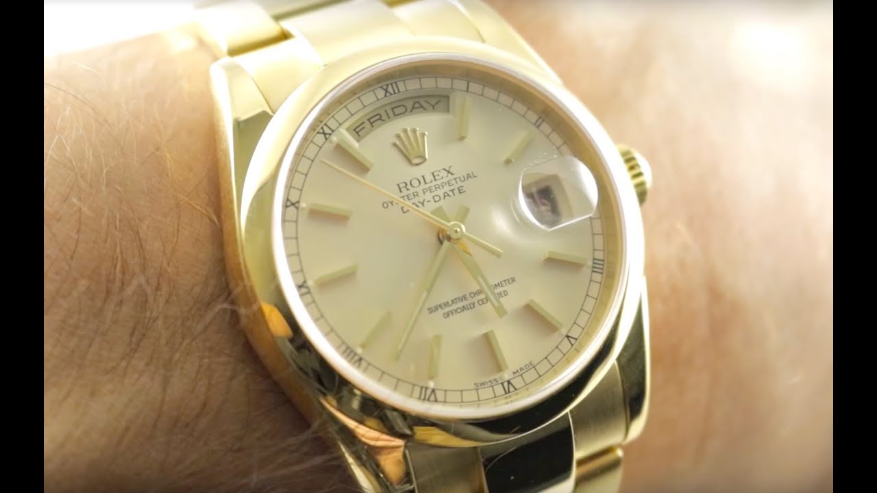 rolex day date smooth bezel