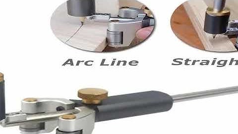 Woodworking Straight And Arc Line Scribe Dual-purpose Parallel Line Drawing Ruler Mar