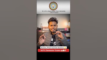 Aktu semester exams 🚨date , quantum, notes, one shot lectures , Important Topics 📚