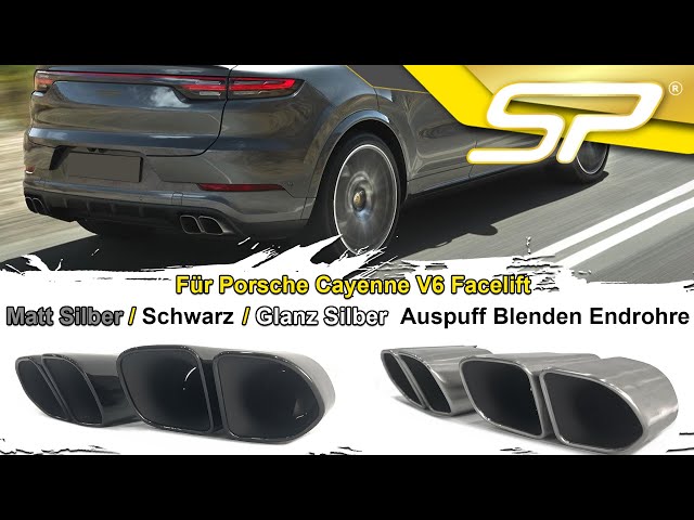 SpeedyParts.de - Schwarz Auspuff Blenden Endrohre Für Porsche