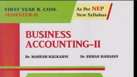 L-1 F.Y.B.Com Sem II Business Accounting II ch no. 2 Branch Accounts (NEP)