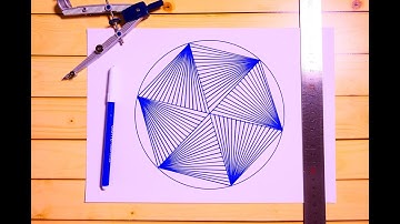 Learn To Draw An Easy Geometric Hexagon Design Crossed In Straight Lines From Angles