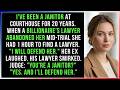 "I WILL DEFEND HER!" The Janitor Who Saved Billionaire After Her Lawyer Abandoned Her in Court