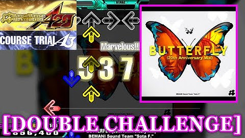 【DDR A20】 BUTTERFLY (20th Anniversary Mix) [DOUBLE CHALLENGE] 譜面確認+Clap