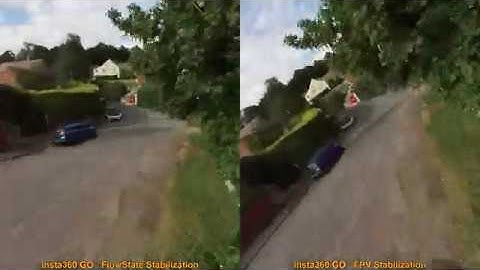 Insta360 GO side-by-side FlowState vs FPV Stabilization