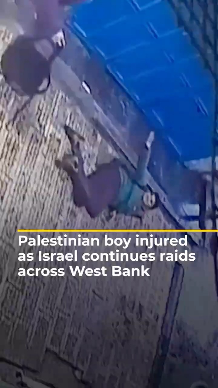 Palestinian boy injured as Israel continues raids across West Bank | AJ#shorts