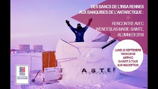 Des bancs de l’INSA Rennes aux banquises de l’Antarctique : rencontre avec Wenceslas Marie-Sainte.