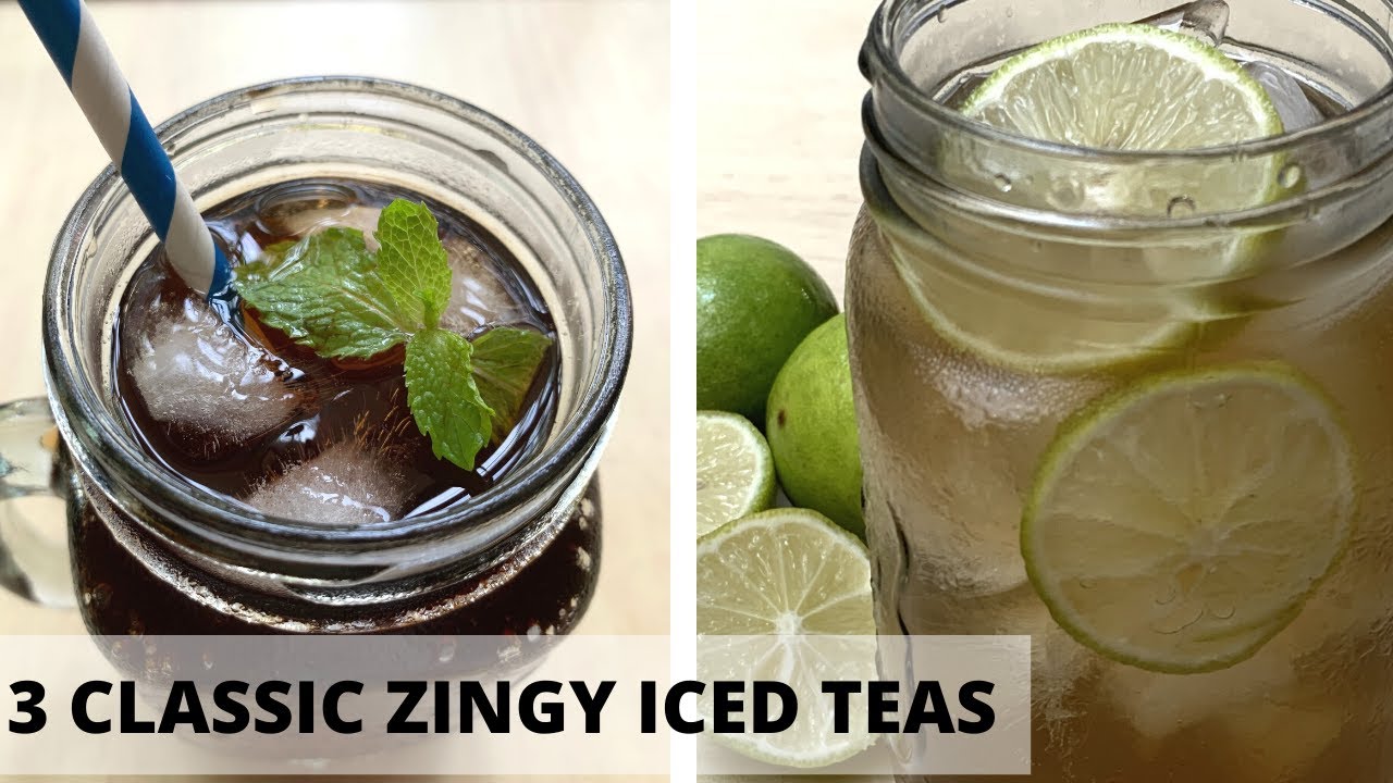 3 Classic Iced Tea Recipes | Lemon & Ginger | Cucumber | Mint | Madras Curry Channel