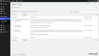 How to Deactivate and Delete a WordPress Plugin with Aura One
