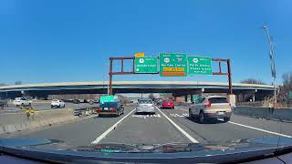 Driving on Garden State Parkway North, NJ 440 South, I-287 North, and US-1 North